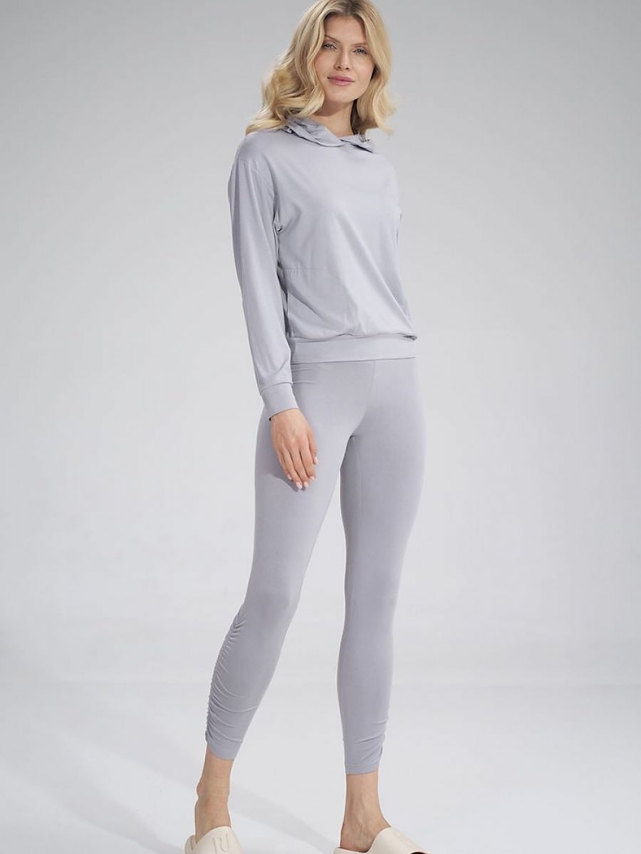 Damen-Leggings mit Bügelfalte in Grau – Figl Modell 155963